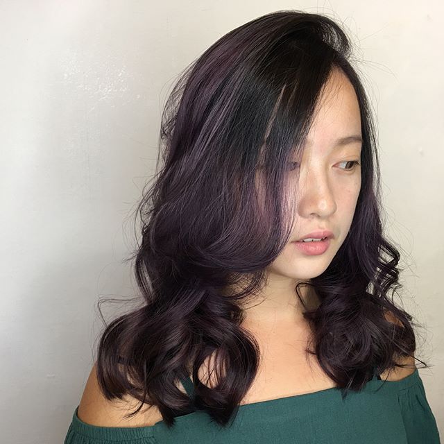 台北美髮沙龍推薦：沐 Hair Salon冷紫色染髮作品